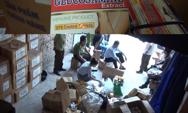 Bắt giữ lô hàng thực phẩm chức năng nghi giả cực lớn tại Hà Nội